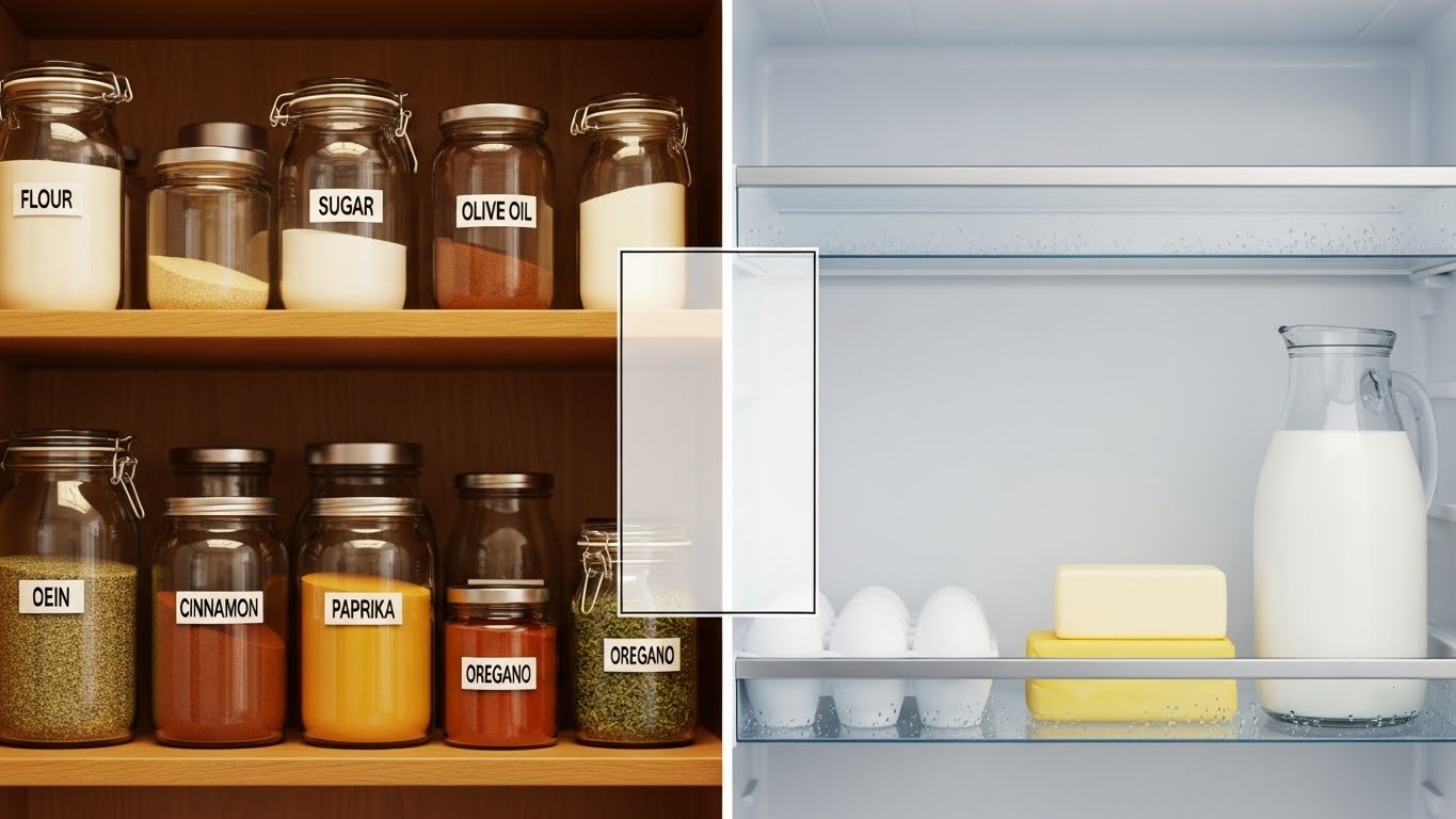 Pantry vs fridge ingredients
